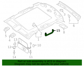 Rear right ceiling handle for Audi Q7 19-26 gray