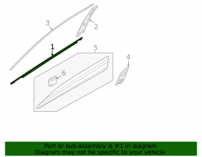 Kia Sportage 23-26 chrome center front right door molding
