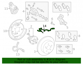 ABS sensor wire rear right Toyota Sienna 21-25 FWD