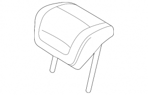 Headrest 2nd row central Audi A4 B9 20-25 black leather, gray stitching