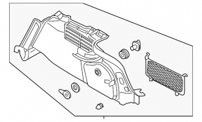 Left arch trim Audi A4 B9 18- black