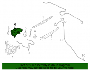 Rear wiper linkage with motor for Ford Transit Connect MK2 13-19