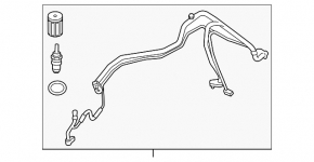 Ford Transit Connect MK2 13-18 2.5" heater-condenser air conditioner hose