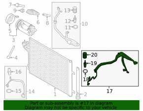 Ford Transit Connect MK2 13-18 2.5" heater-condenser air conditioner hose