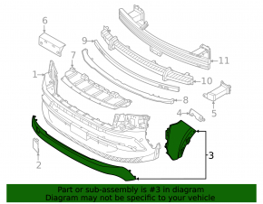 Lower molding of the front bumper Nissan Kicks 25-26 complete with left and right