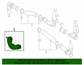 Left intercooler pipe for Audi SQ7 20-25 4.0