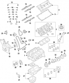Camshaft outlet left Lexus IS250 06-13