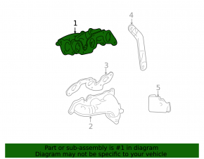 Lexus RX300 98-03 rear exhaust manifold with lambda sensor