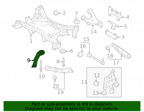 Rear subframe lug left Subaru Impreza WRX GH 08-14 2.5T