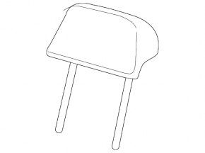 Headrest 2nd row left VW Atlas 21-23 brown leather, white stitching, dry cleanable