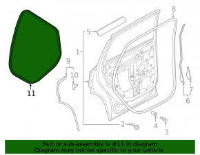 Rear left door seal for Audi E-Tron 19-23 Quattro