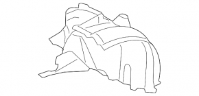 Front right rear fender liner BMW X3 F25 11-17 Rear