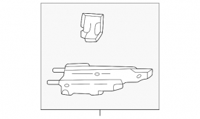 Upper left front bumper mount for Toyota Camry 25-26
