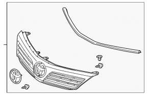 Radiator grill grill with badge Toyota Camry v50 12-14 usa SE