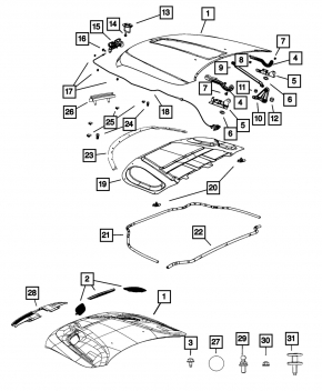 Dodge Durango 11-24 Hood Strut