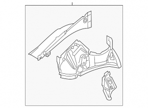 Front left quarter panel for VW Passat b8 16-19 USA