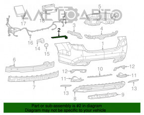 Rear bumper mount outer right Chrysler 200 15-17 defect