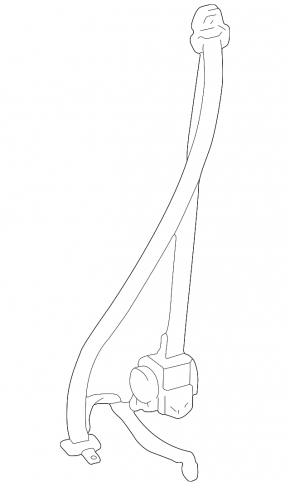 Lexus RX300 Passenger Seat Belt 98-00 Beige