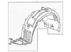 Front left fender liner Honda Civic XI FE/FL 22-