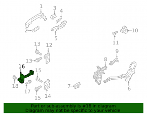 Door limiter rear right Hyundai Ioniq 17-22