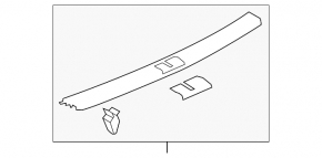 Trunk opening trim VW Touareg 11-17 chrome