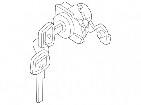 Front left lock cylinder Nissan Leaf 13-17