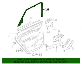 Door frame inner rear right Audi Q5 80A 18-24