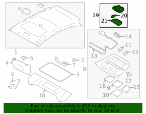 Ceiling light rear Subaru XV Crosstrek 18-23