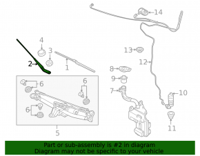 Left wiper arm Audi A3 22-26