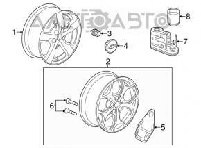 Wheel disk R17 x 7J 5*115 Chevrolet Volt 11-15 chrome