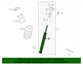 Shock absorber rear left Porsche Panamera 10-16