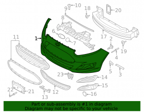 Front bumper bare Ford Fiesta 14-19 rest usa, silver, dented, scratches