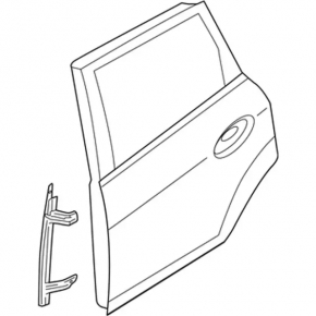 Bare rear left door Ford C-max MK2 13-18