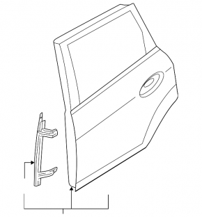 Bare rear left door Ford C-max MK2 13-18