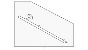 Door trim lower rear right Lincoln MKZ 13-20 black, broken guide