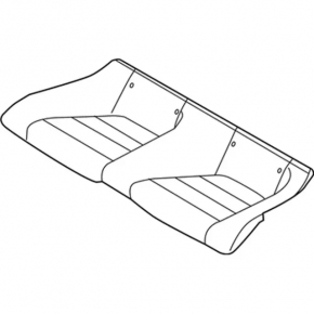 Rear row of seats 2 row Ford Mustang mk6 15-23 convertible, cloth
