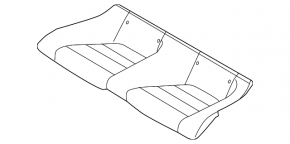 Rear row of seats 2 row Ford Mustang mk6 15-23 convertible, cloth