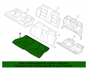 Rear row of seats 2 row Ford Mustang mk6 15-23 convertible, cloth