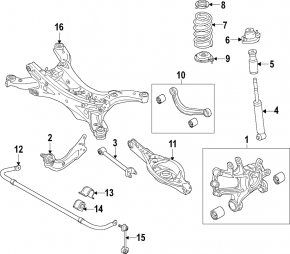 Shock absorber support rear left Mazda 3 14-18 BM TENACITY