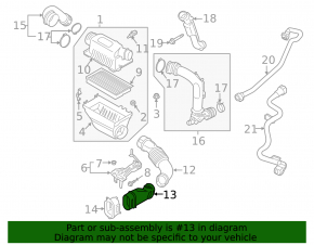 Air duct for filter Ford Explorer 20-24 3.0T