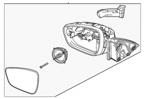 Left side mirror assembly Ford Escape MK4 20-22