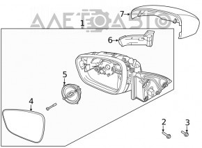 Left side mirror assembly Ford Escape MK4 20-22