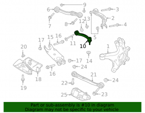 Upper control arm, rear left, front, Land Rover Range Rover 22-25
