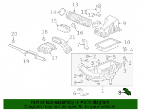 Honda Clarity 18-21 air filter bracket third