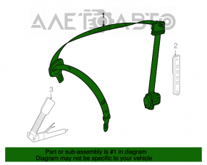 Front left belt tensioner for Mercedes X164 GL