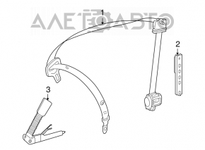 Front left belt tensioner for Mercedes X164 GL