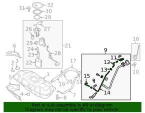 Fuel filler neck Kia Soul 14-19