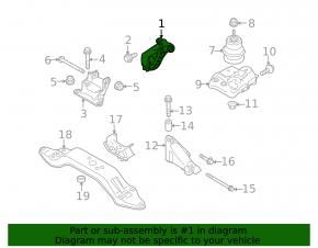 Engine mount central Subaru Outback 10-12 2.5