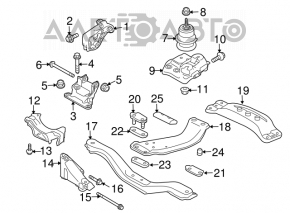 Engine mount central Subaru Outback 10-12 2.5