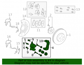 Front left caliper Toyota Camry v70 18